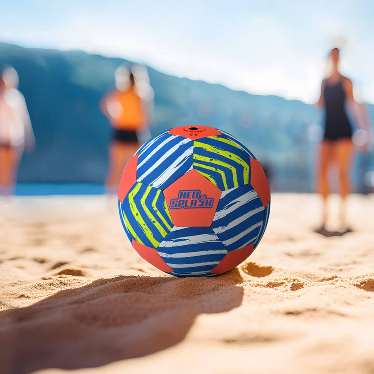 Balón de Fútbol Playa Aktive Neo Splash (24 Unidades)