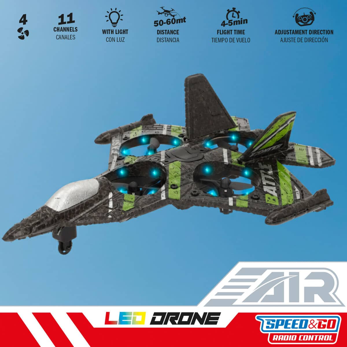Avión Radio Control Speed & Go 2 Unidades