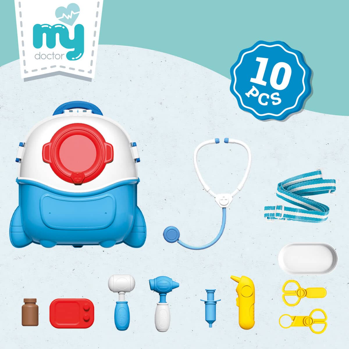 Maletín Médico de Juguete con Accesorios Colorbaby (4 Unidades)