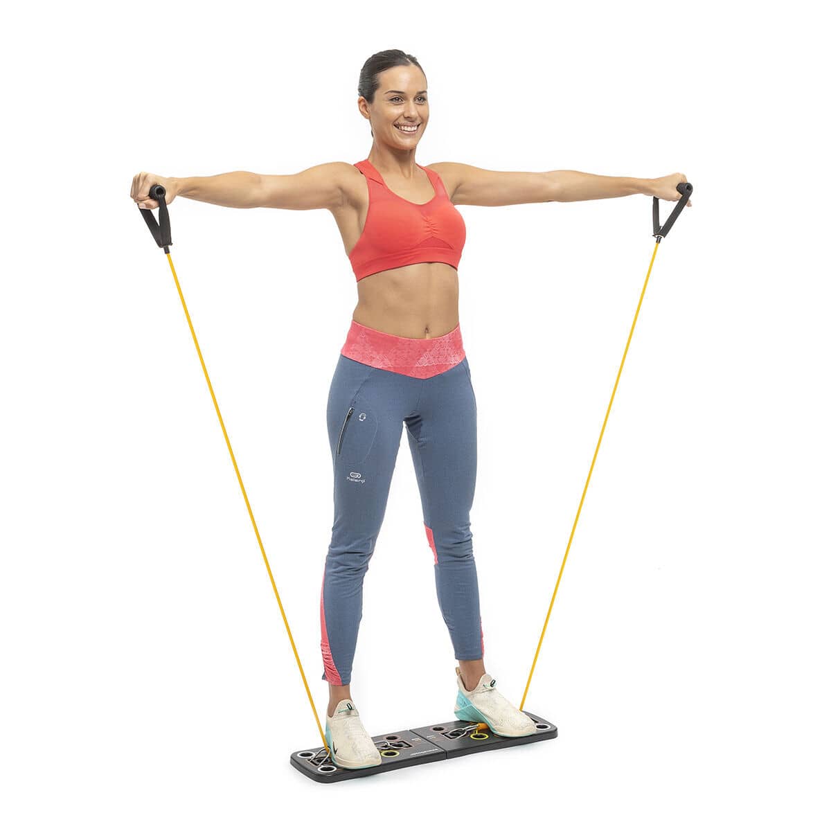 Tabla de Flexiones Push-Up con Bandas de Resistencia y Guía de Ejercicios InnovaGoods (Reacondicionado A)