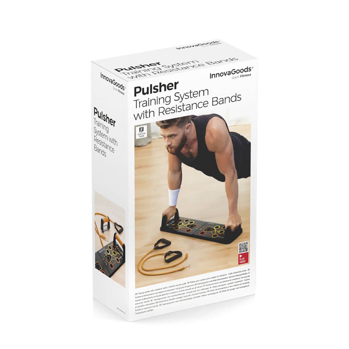 Tabla de Flexiones Push-Up con Bandas de Resistencia y Guía de Ejercicios InnovaGoods (Reacondicionado A)