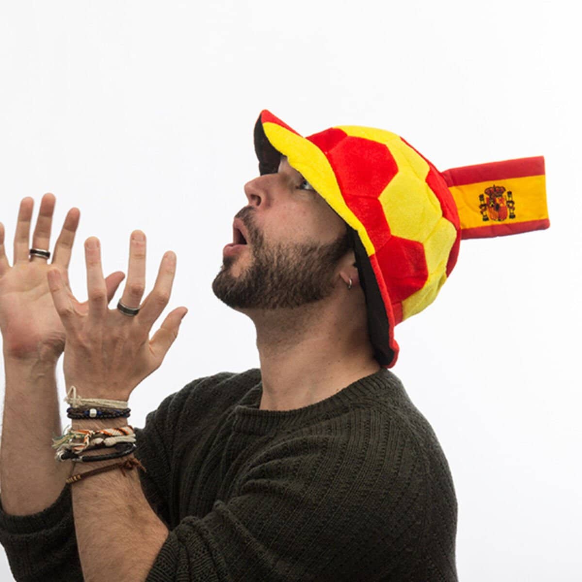 Gorro Balón de Fútbol con Bandera de España en Relieve Th3 Party 1
