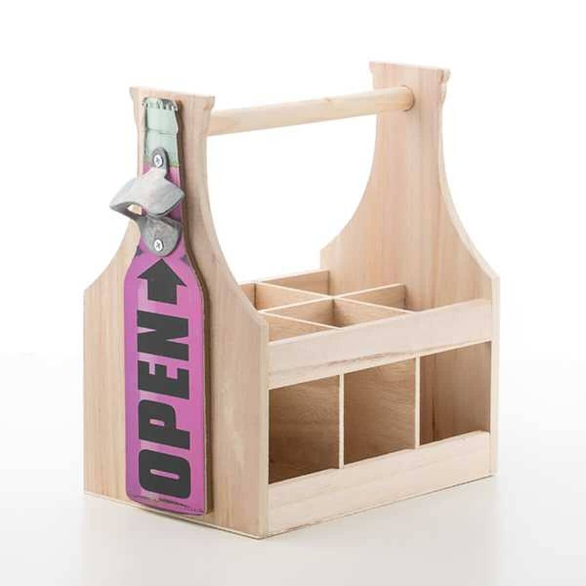 Botellero de pie Wagon Trend Madera 6 botellas 3