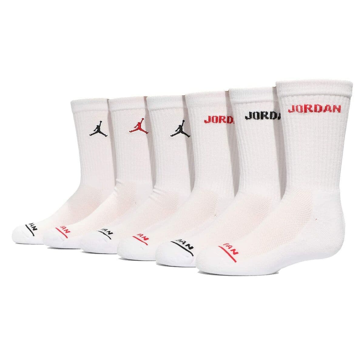 Calcetines Deportivos Jordan JHB JORDAN LEGEND CREW 6PK BJ0343 001 Blanco Infantil 6 Unidades