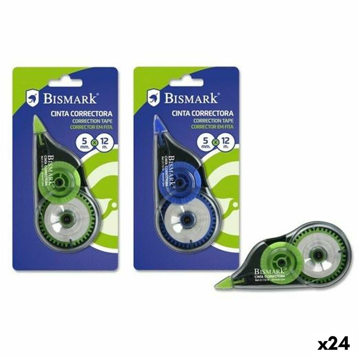 Cinta Correctora Bismark 5 mm 12 m (24 Unidades)