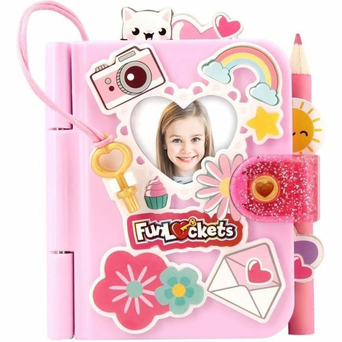 Diario con Accesorios Funlockets Mini Rosa
