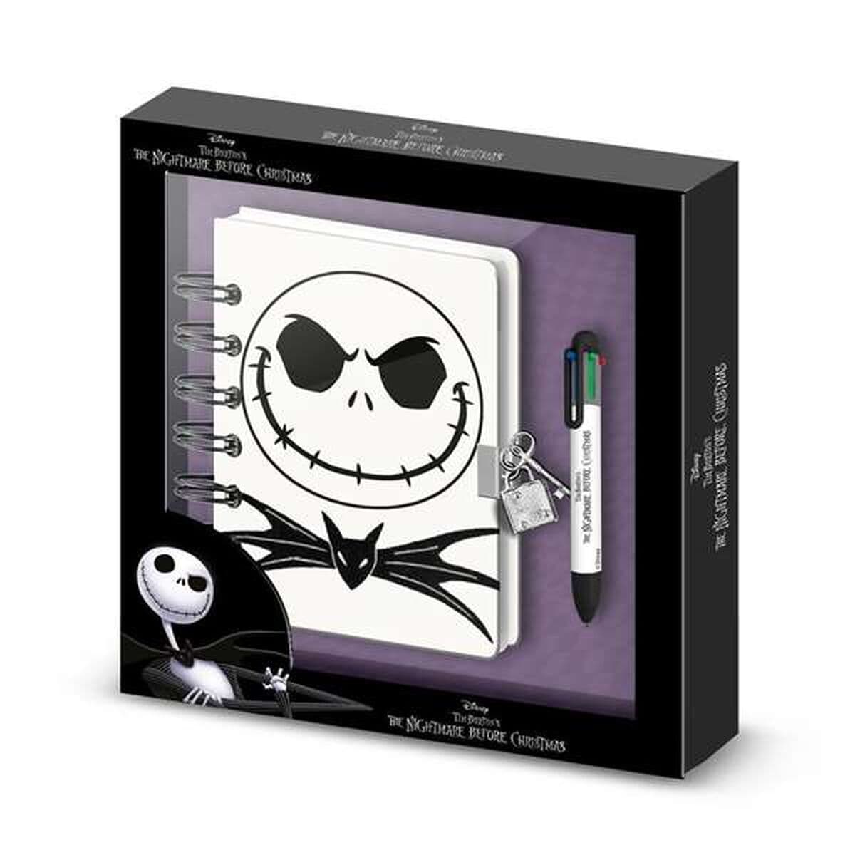 Diario con Accesorios The Nightmare Before Christmas Lila 24 x 23 x 2,5 cm