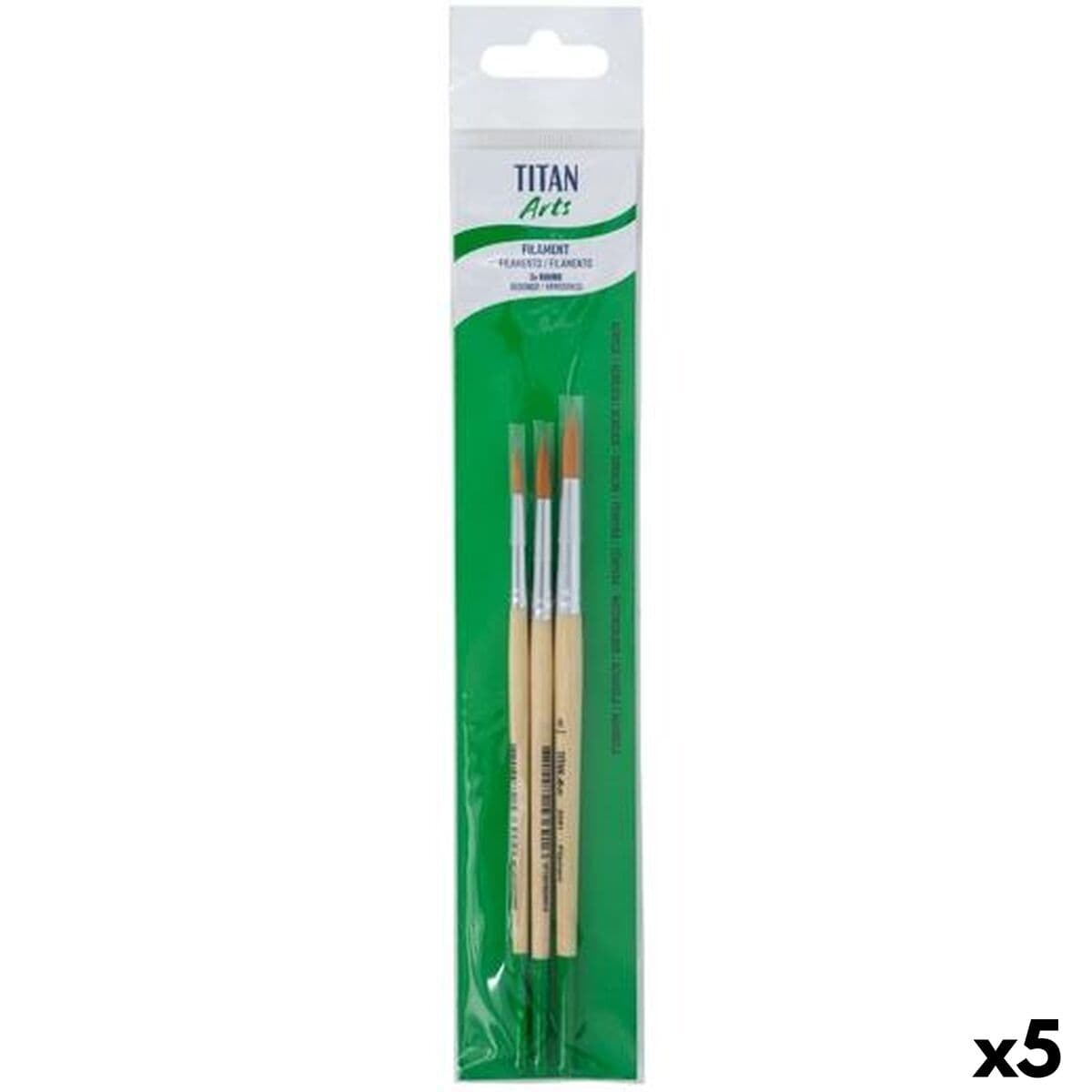 Pinceles Titan Arts 258/4-6-8 3 Piezas (5 Unidades)