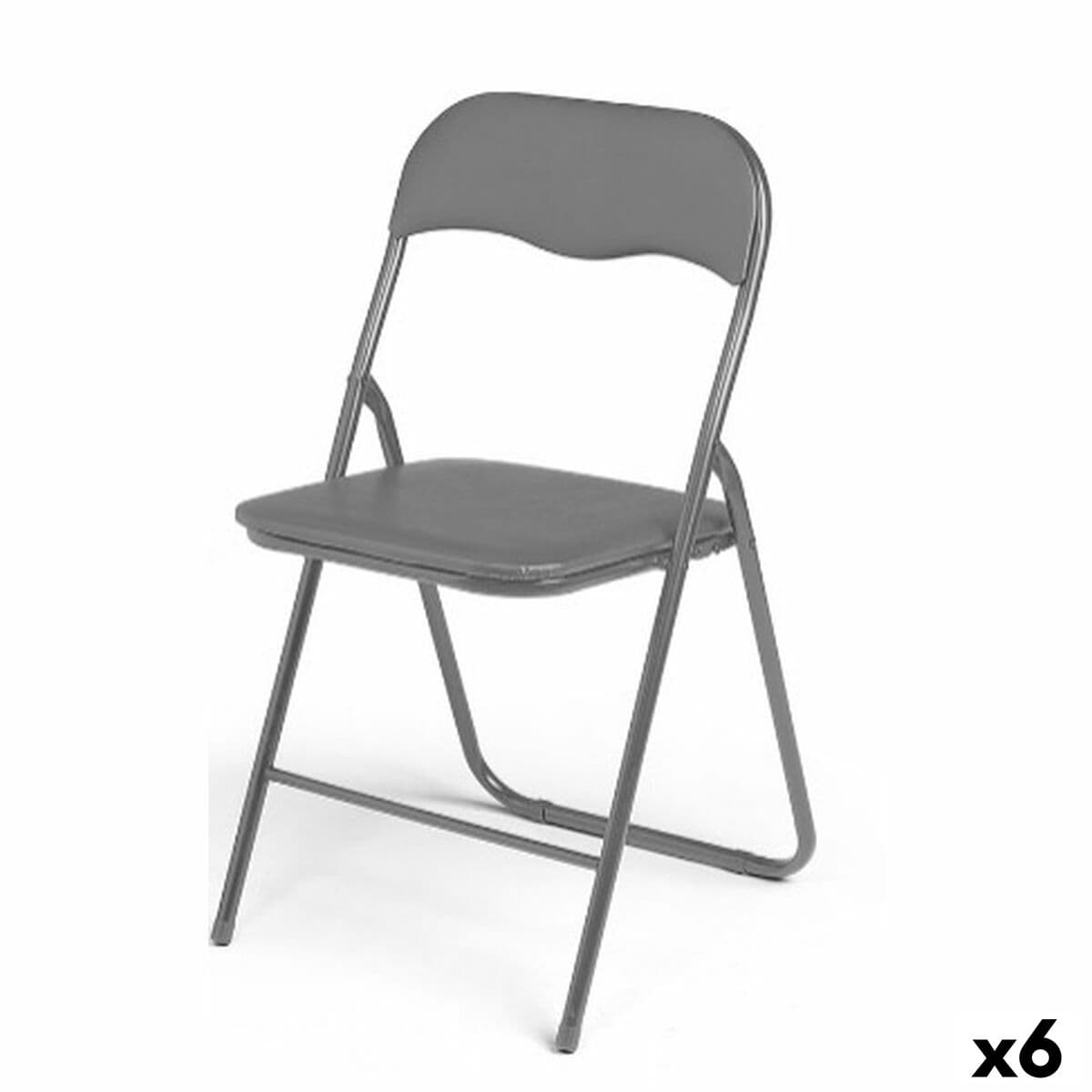 Silla Plegable Gift Decor Gris (6 Unidades)