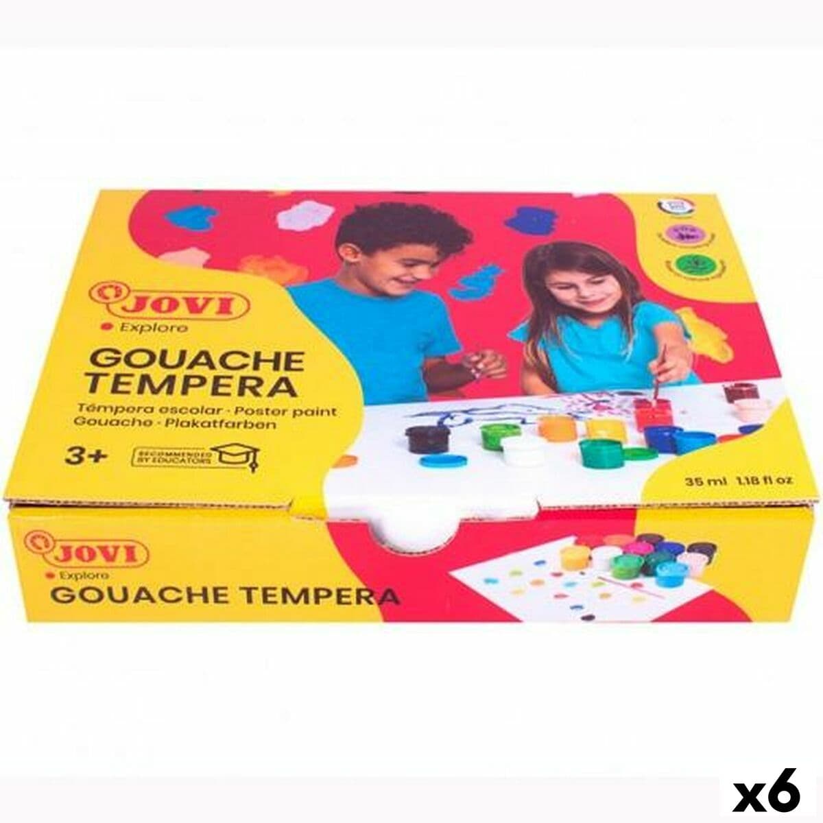 Témperas Jovi Multicolor (12 Piezas) (6 Unidades)