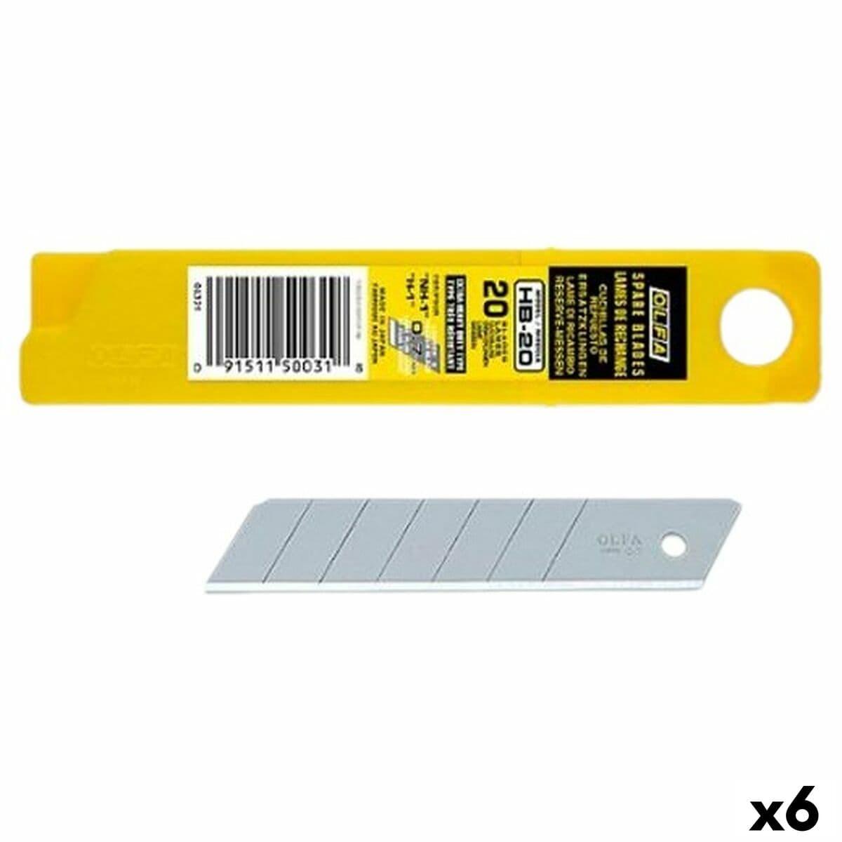 Hoja Cúter Olfa 10 x 2,5 cm (6 Unidades)