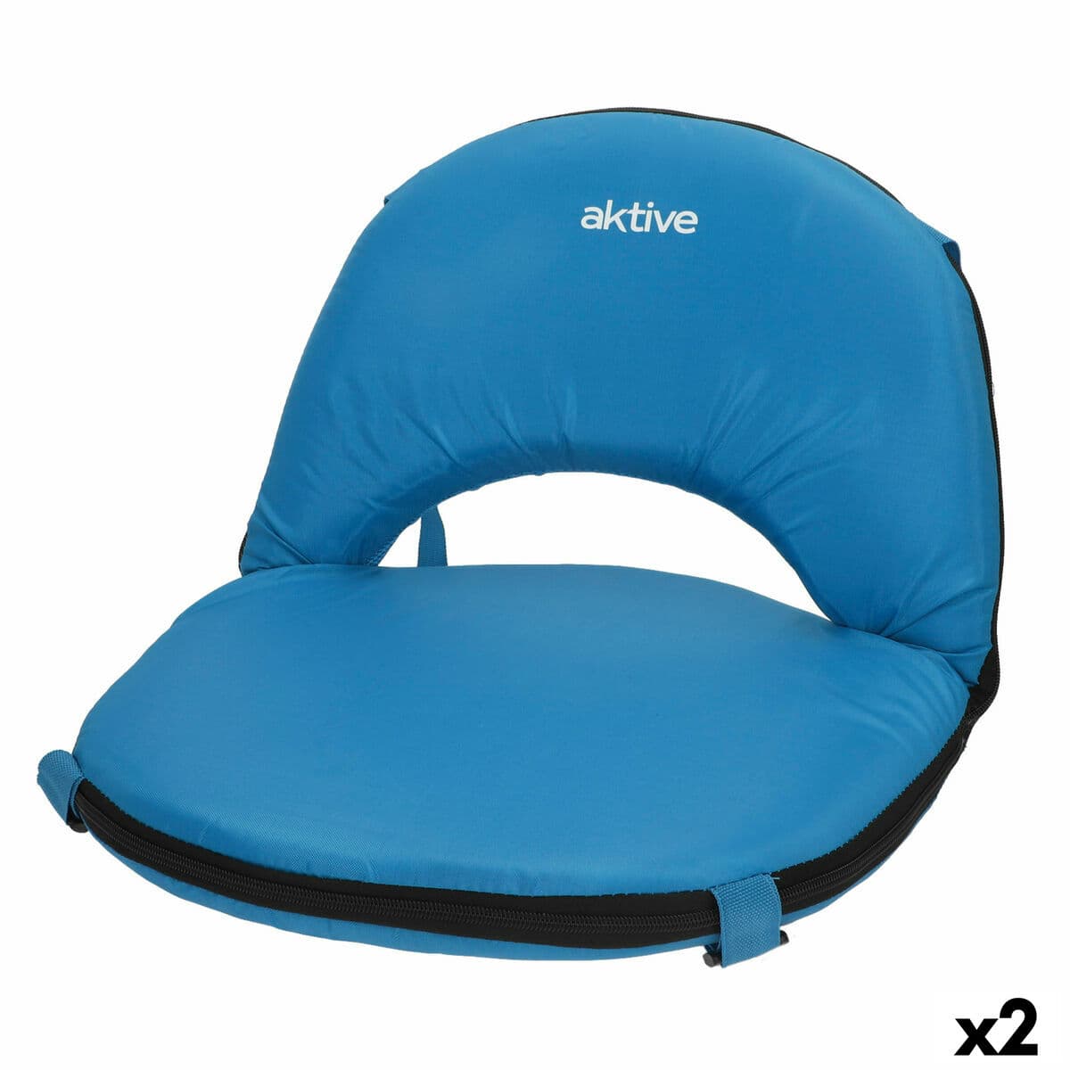 Respaldo para Asiento Aktive 41 x 33 x 40 cm Azul Plegable (2 Unidades)