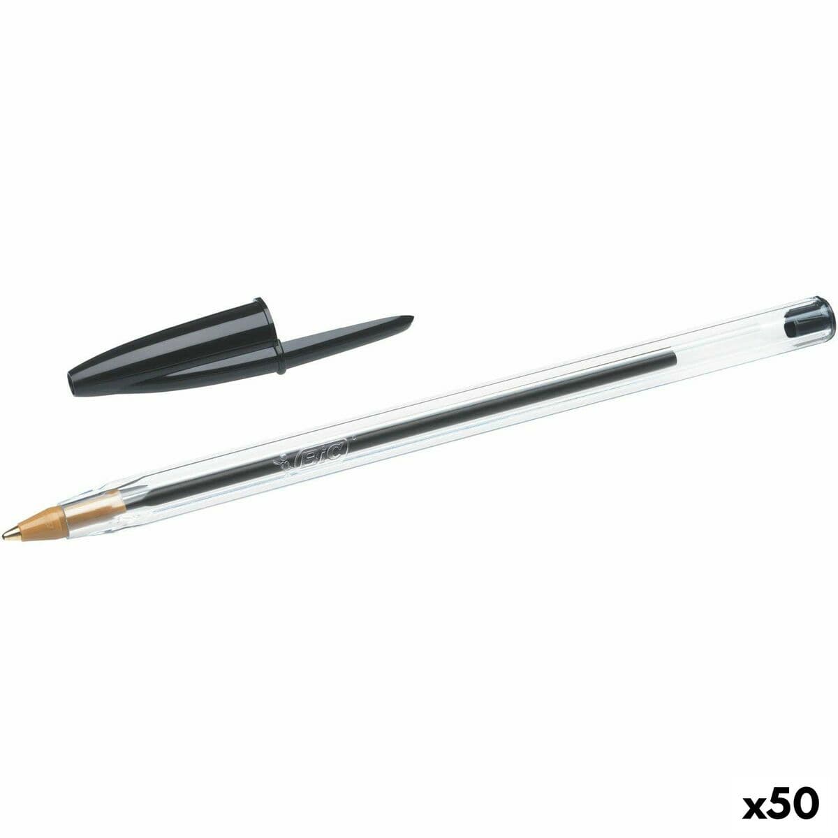 Bolígrafo Bic Cristal Original Negro 0,32 mm (50 Unidades)
