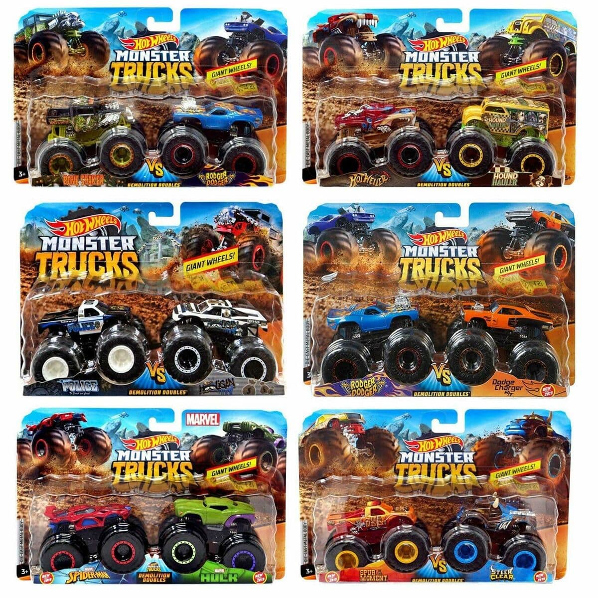 Monster Truck Hot Wheels Demolition Doubles 2 Unidades