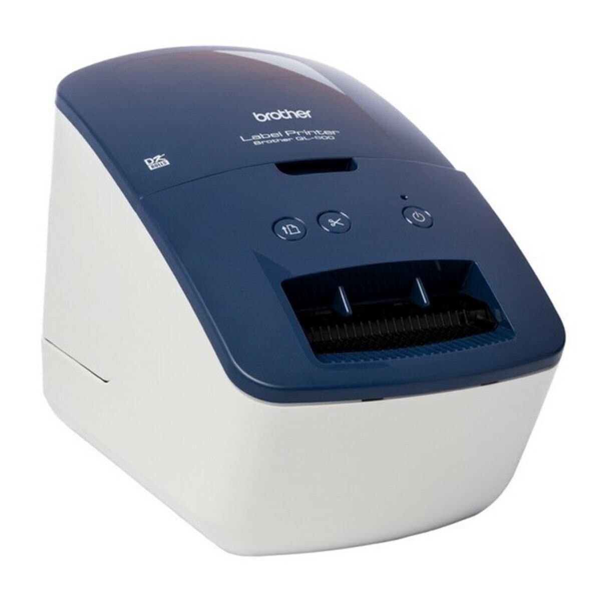 Impresora para Etiquetas Brother QL-600B Azul Blanco Negro