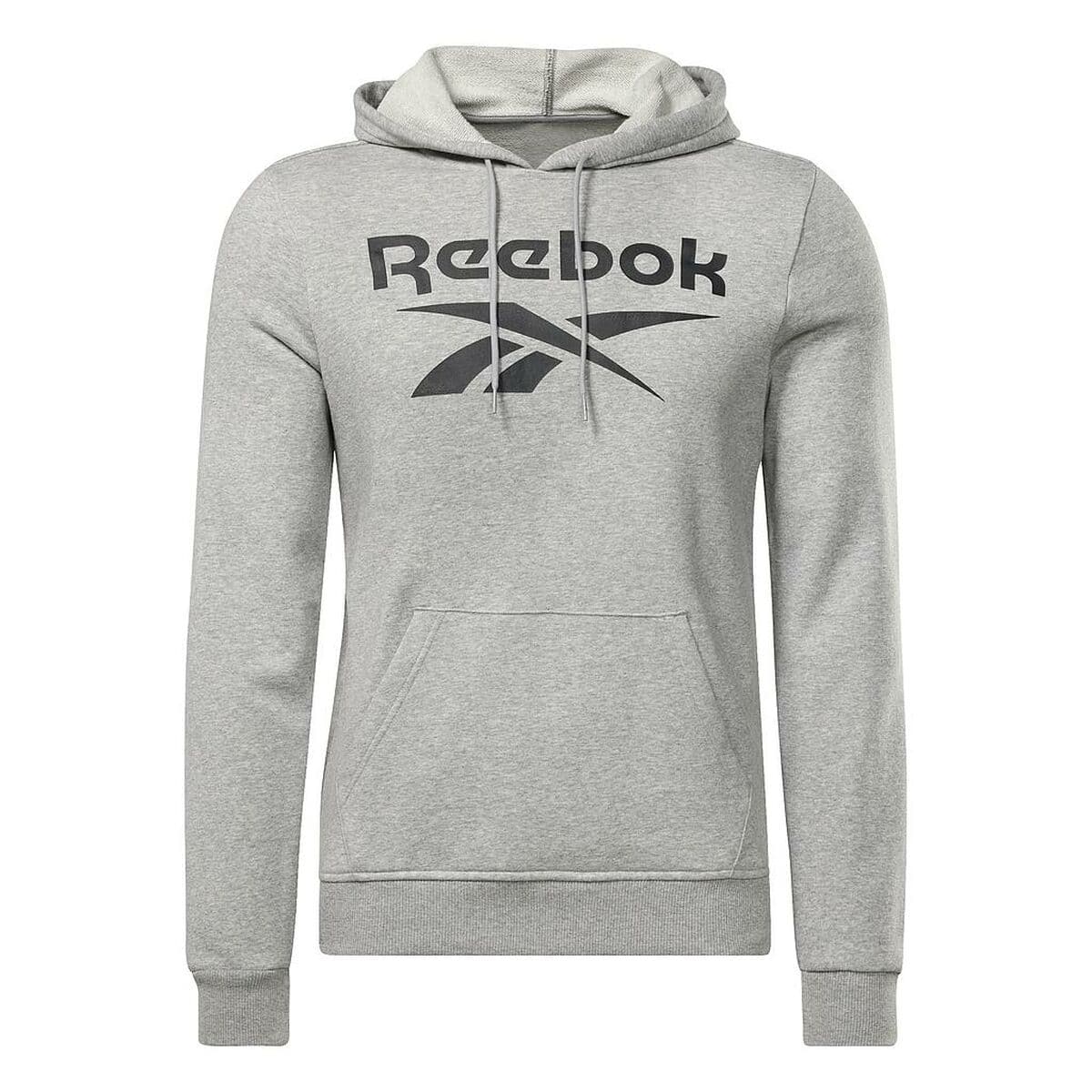 Sudadera con Capucha Hombre Reebok FT BIG LOGO OTH HZ8786 Gris