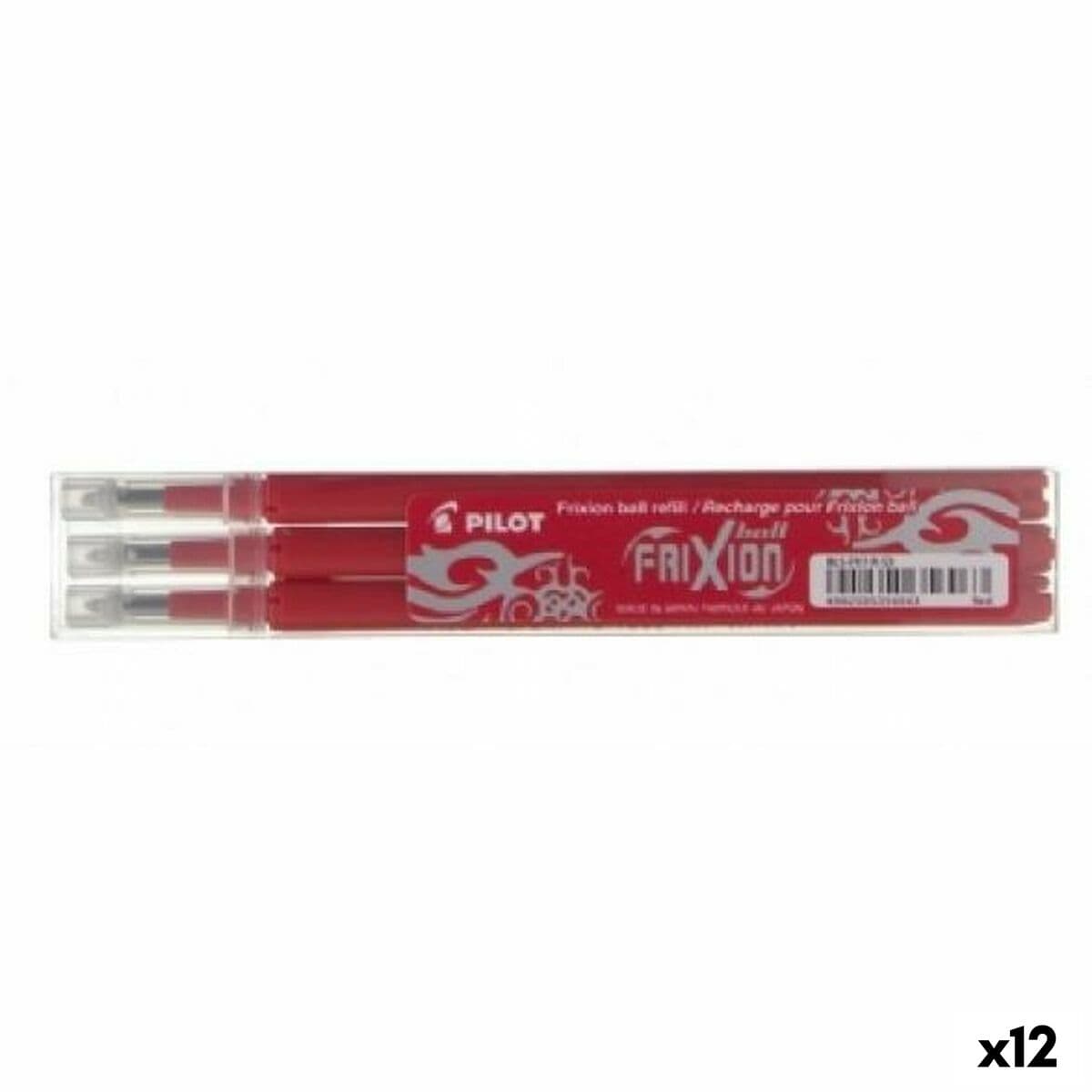 Set de recambios Pilot Frixion 0,7 Bolígrafo 3 Piezas Rojo (12 Unidades)