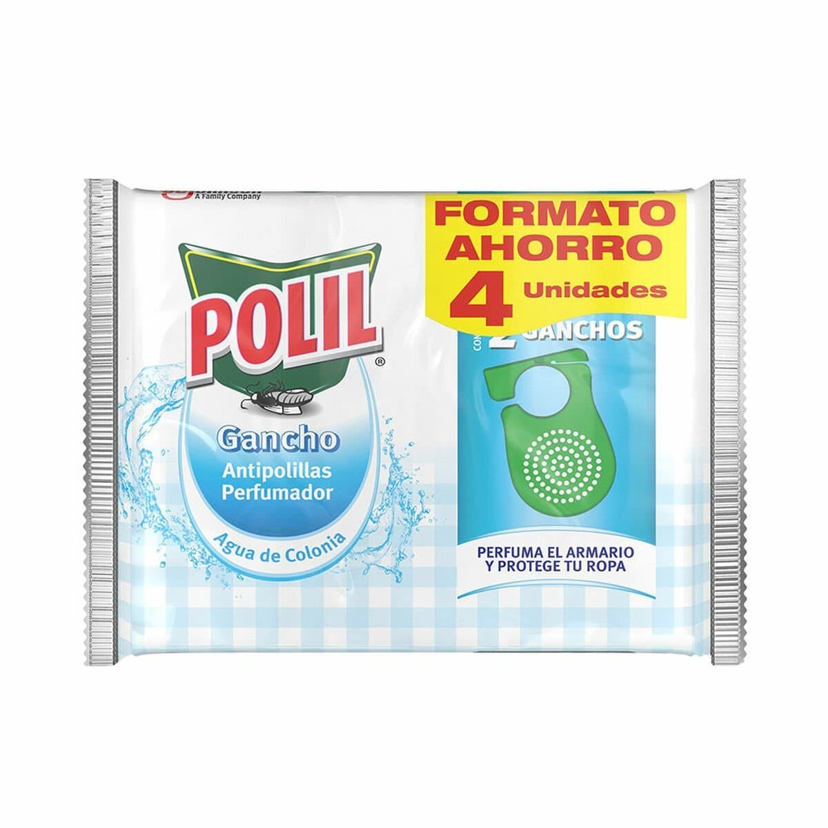 Antipolillas Polil Colgador Agua de Colonia 4 Unidades