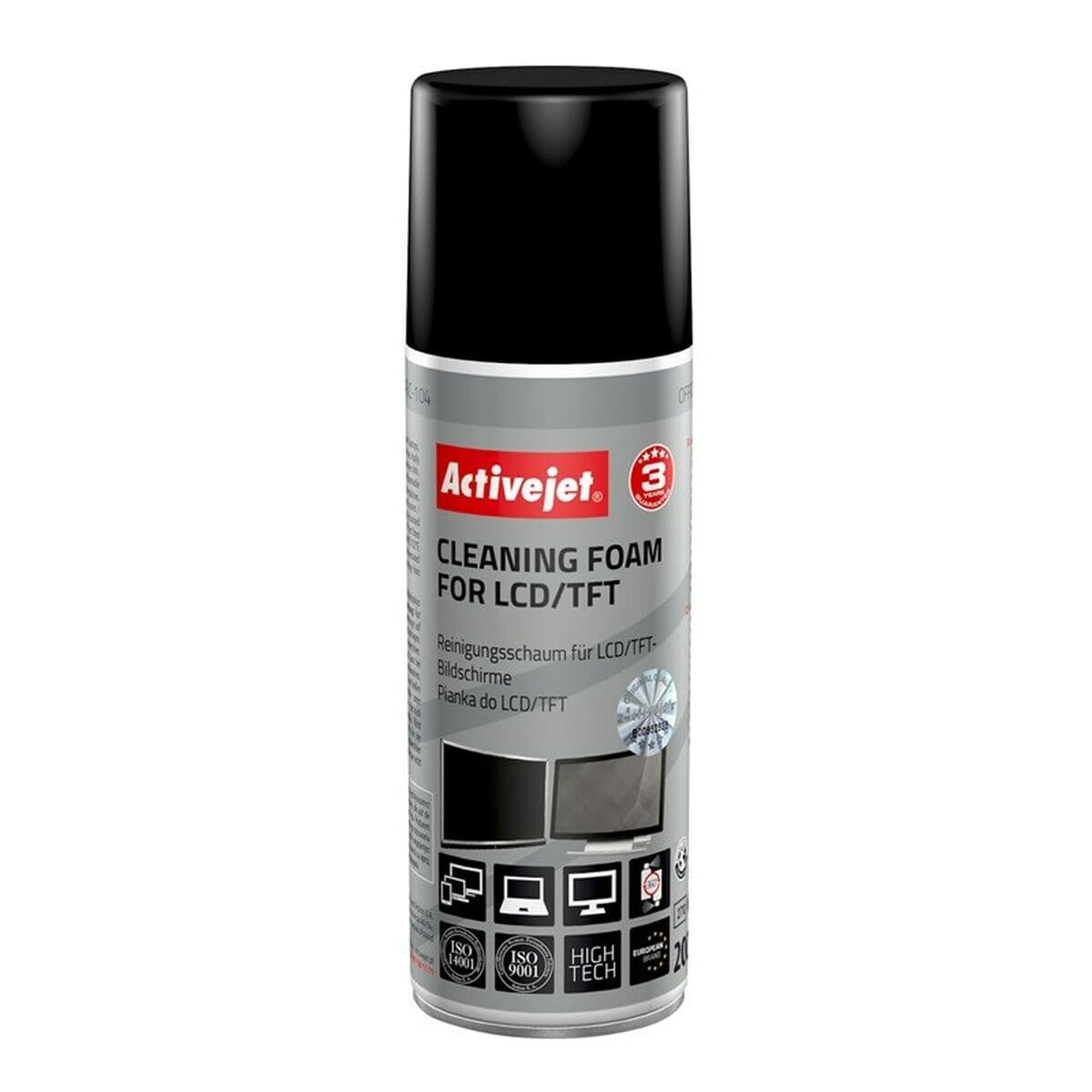 Espuma Limpiadora para Pantallas Activejet AOC-104 LCD TFT 200 ml