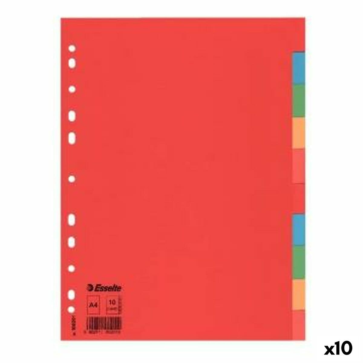 Separadores Esselte Multicolor Cartón (10 Unidades)