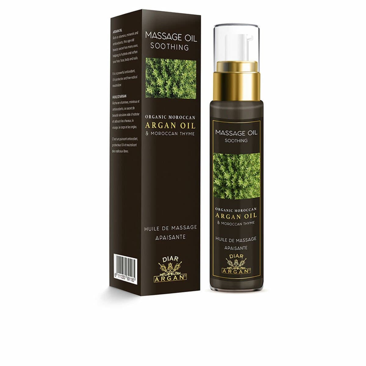 Aceite de Masaje Aromático Diar Argan Aceite Calmante Para Masaje 50 ml Tomillo Argán