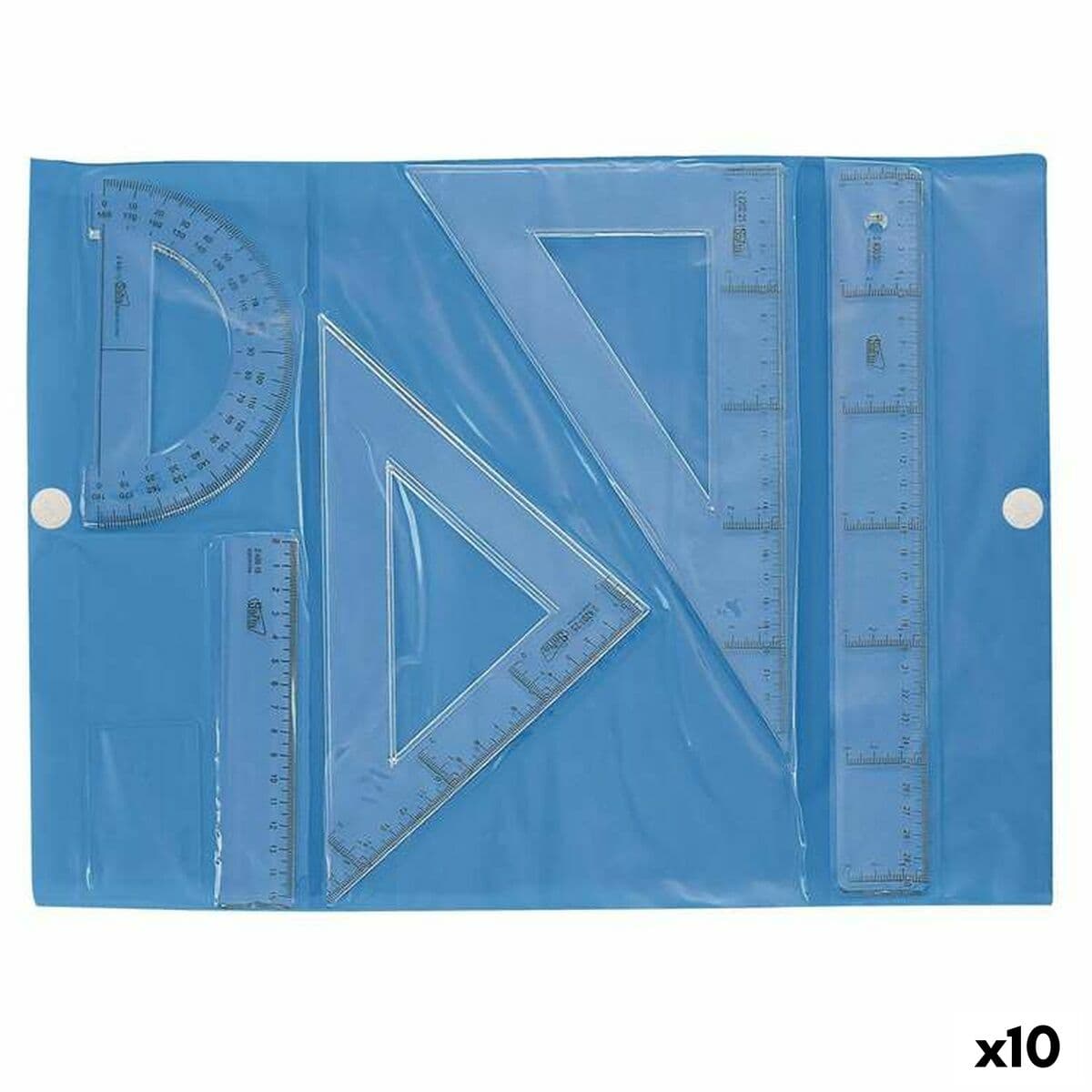 Set de reglas Safta 940001 Transparente (10 Unidades)