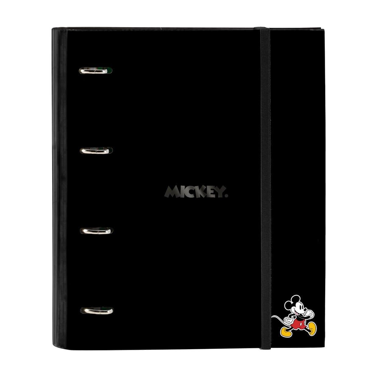 Carpeta de anillas Mickey Mouse Clubhouse Negro 27 x 32 x 3.5 cm