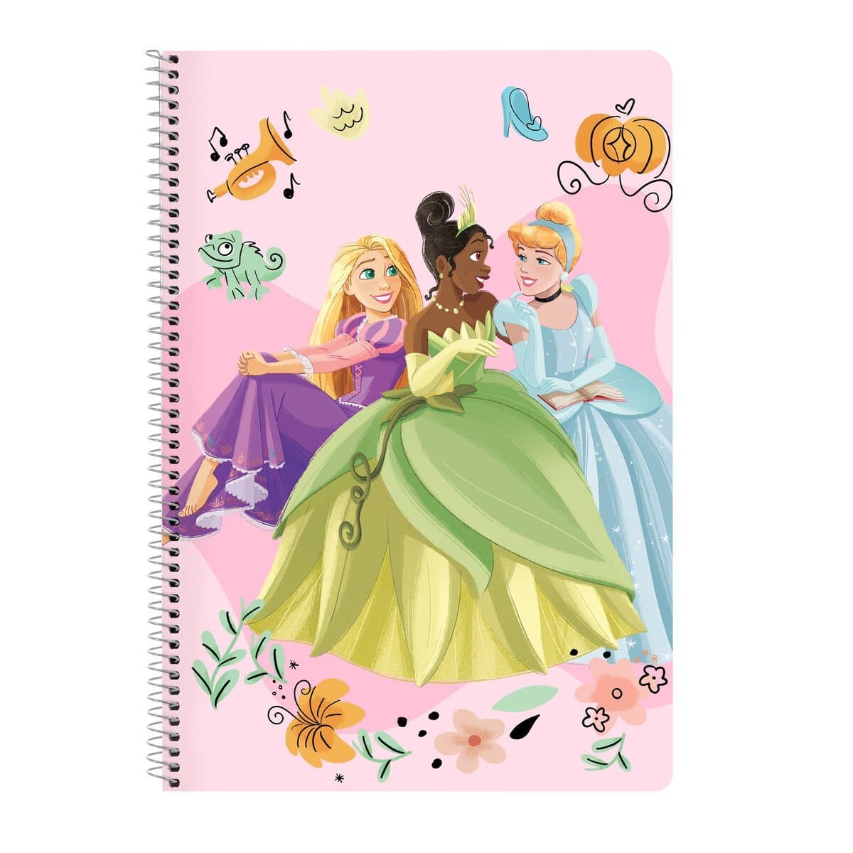 Libreta de Anillas Disney Princess Magical Beige Rosa A4 80 Hojas