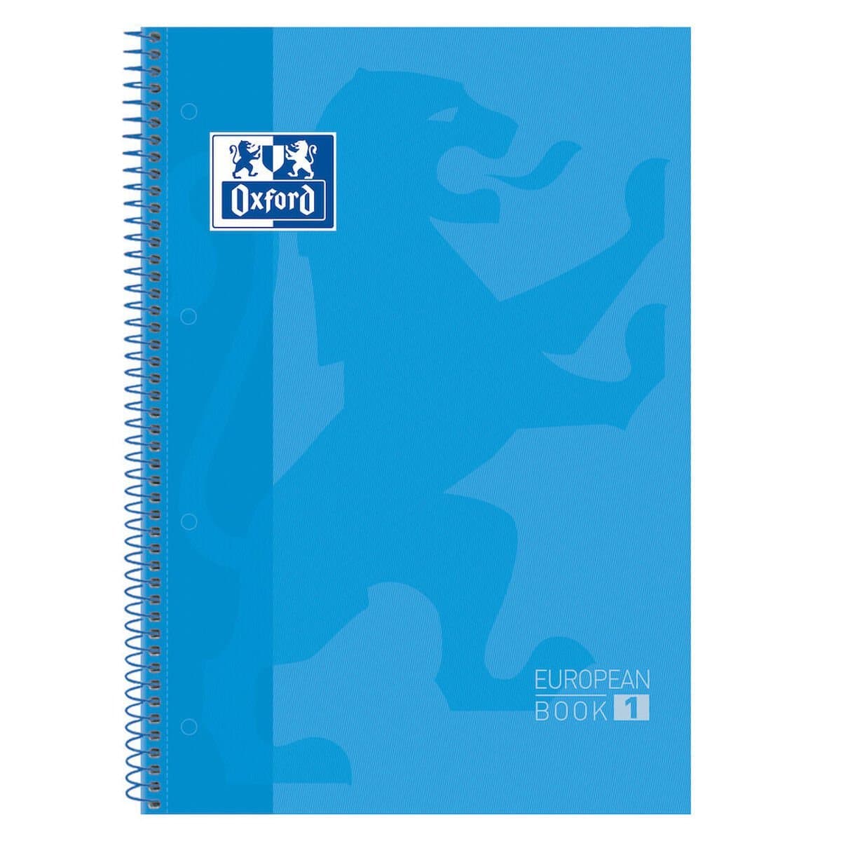 Cuaderno Oxford European Book Turquesa A4 A4+ 80 Hojas 5 Piezas