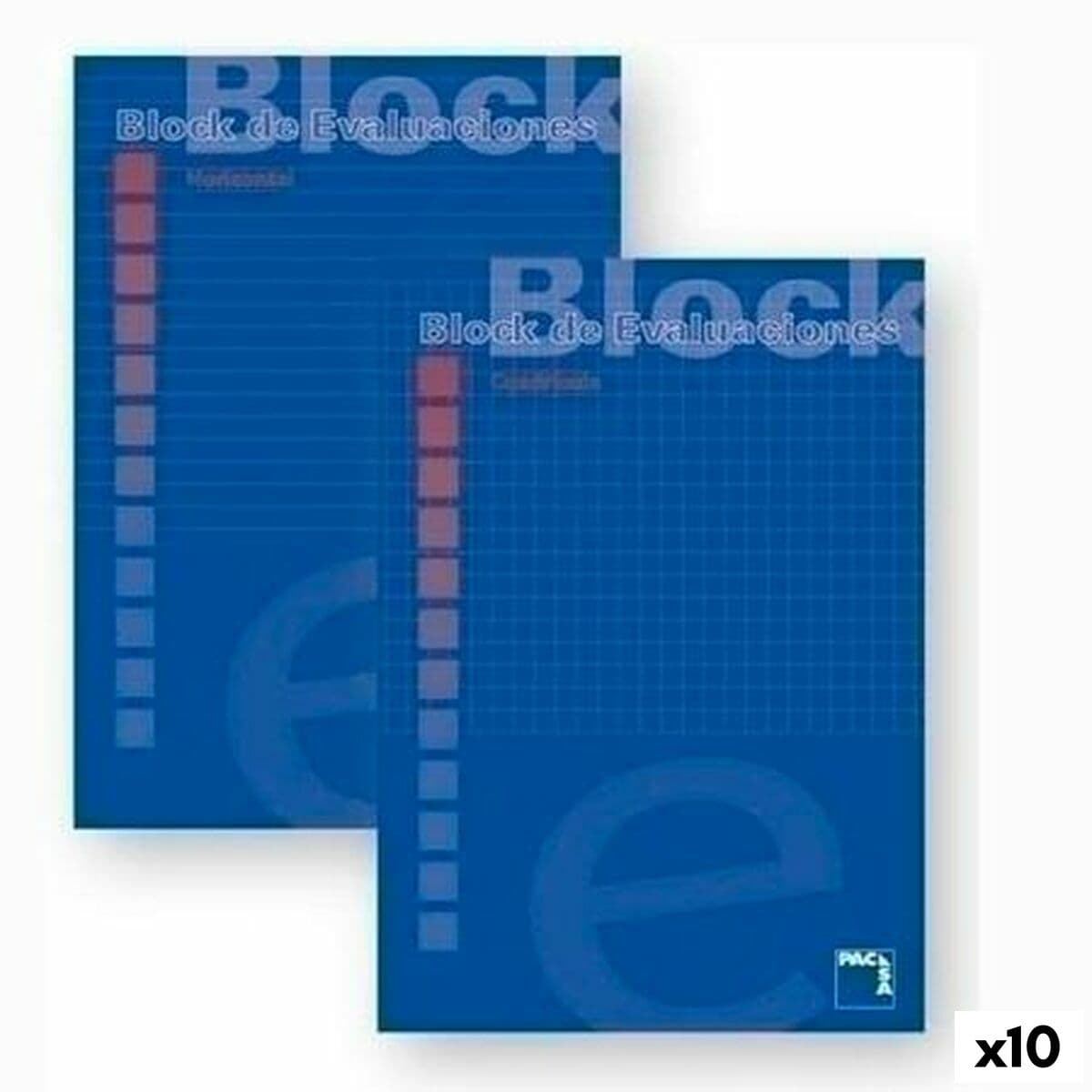 Bloc de Notas Pacsa Azul A4 50 Hojas 4 mm (10 Unidades)