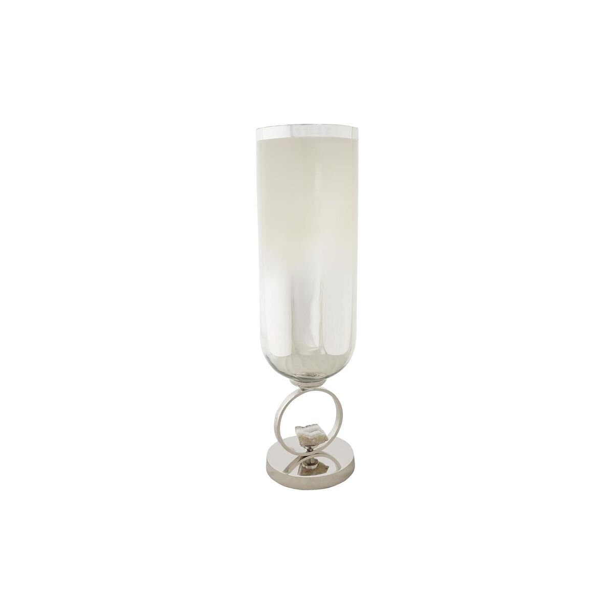Jarrón DKD Home Decor Champán Cristal Aluminio (15 x 15 x 56 cm)