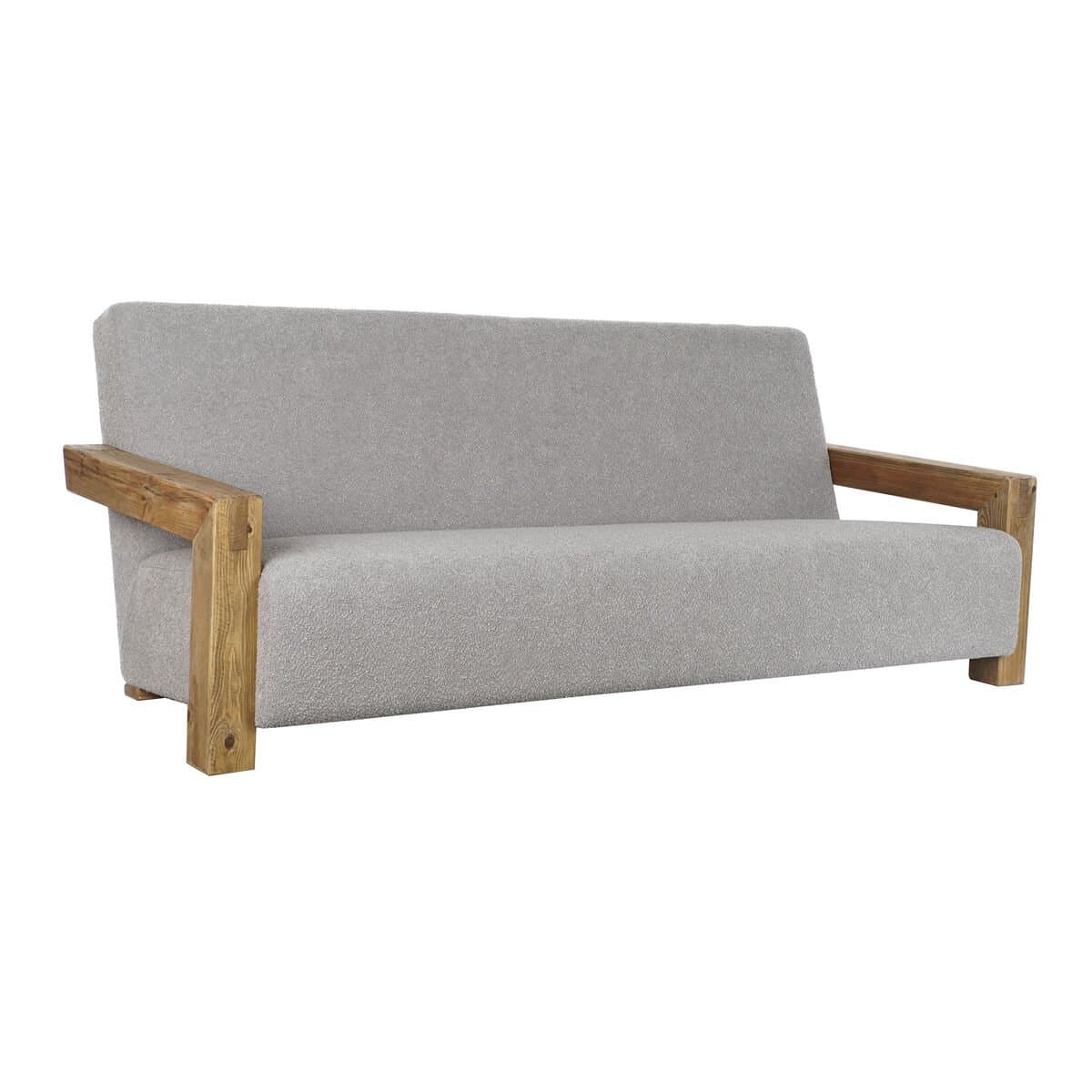 Sofá DKD Home Decor Natural Gris claro Madera Reciclada Moderno 221 x 94 x 83 cm