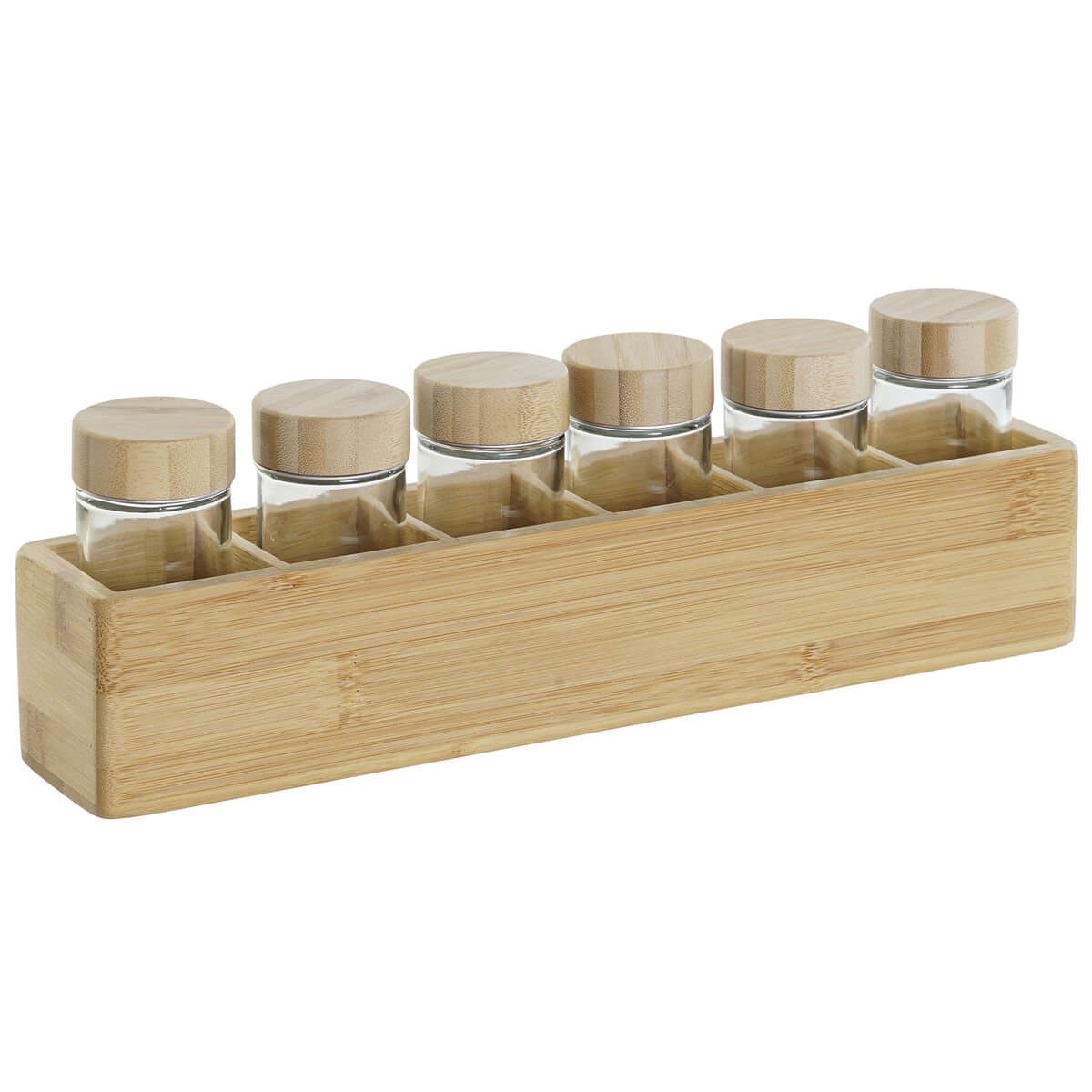 Especiero de Bambú DKD Home Decor 32,5 x 6,5 x 6,5 cm