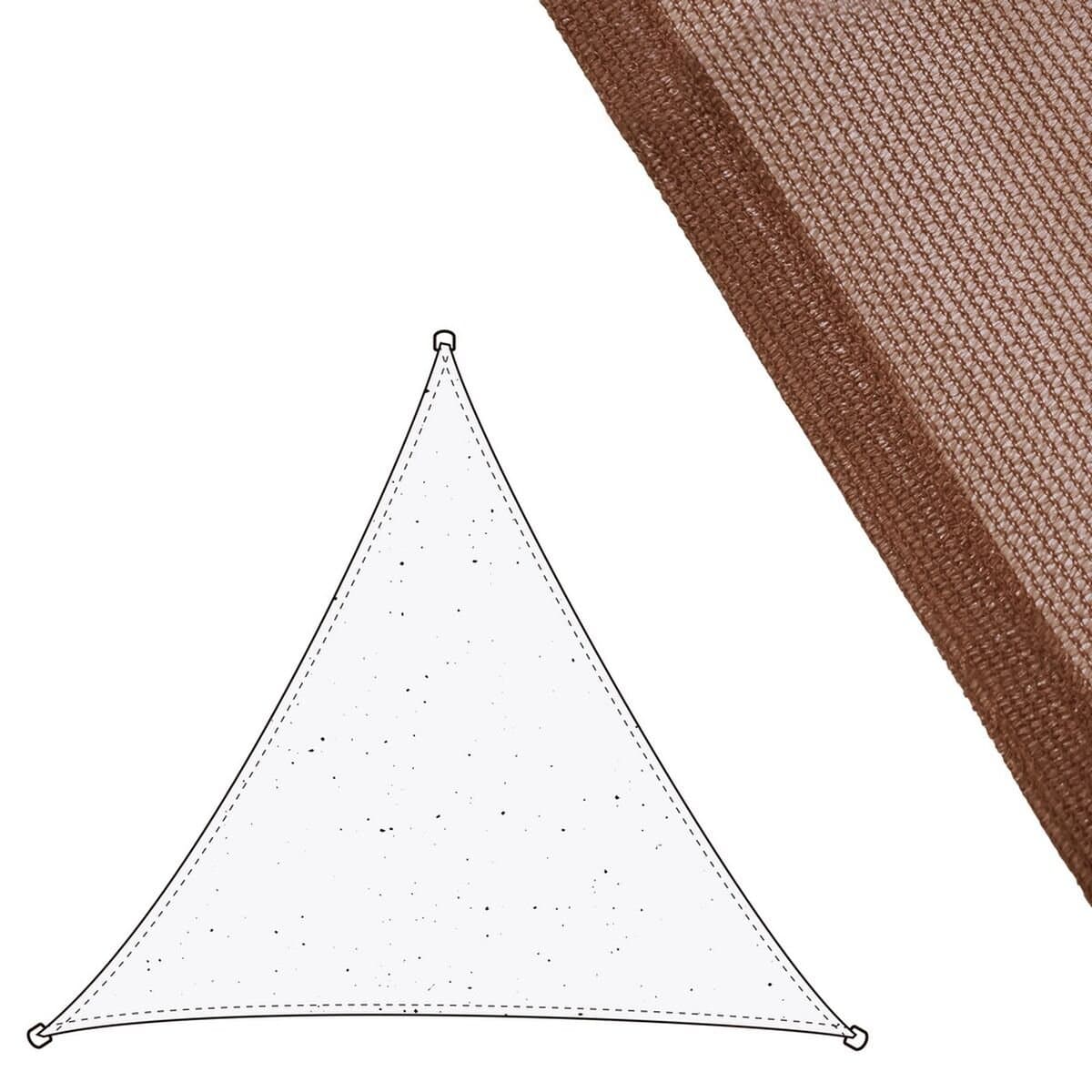 Vela de sombra Vela sombreo Chocolate 3 x 3 m 300 x 300 x 0,5 cm Toldo