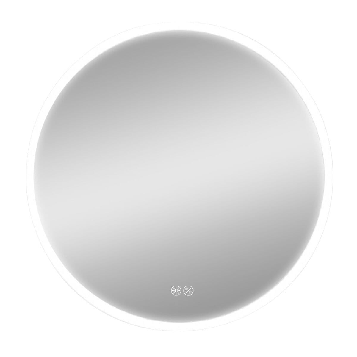 Espejo de pared EDM 32436 20 W Ø 60 cm Transparente Aluminio Redondo Luz LED