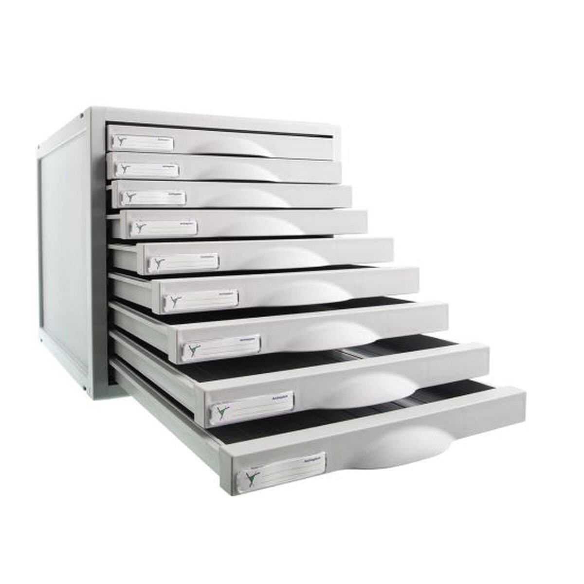Archivador Modular Archivo 2000 8409C Aluminio Gris 9 cajones