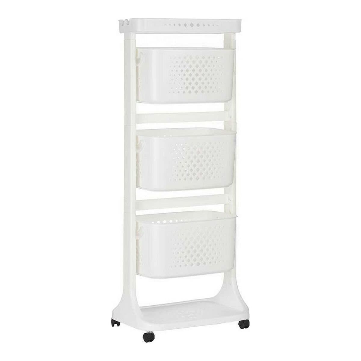 Carrito Verdulero Kinvara Blanco Polipropileno Plástico 33 x 112 x 41 cm 33 x 11,2 x 42 cm