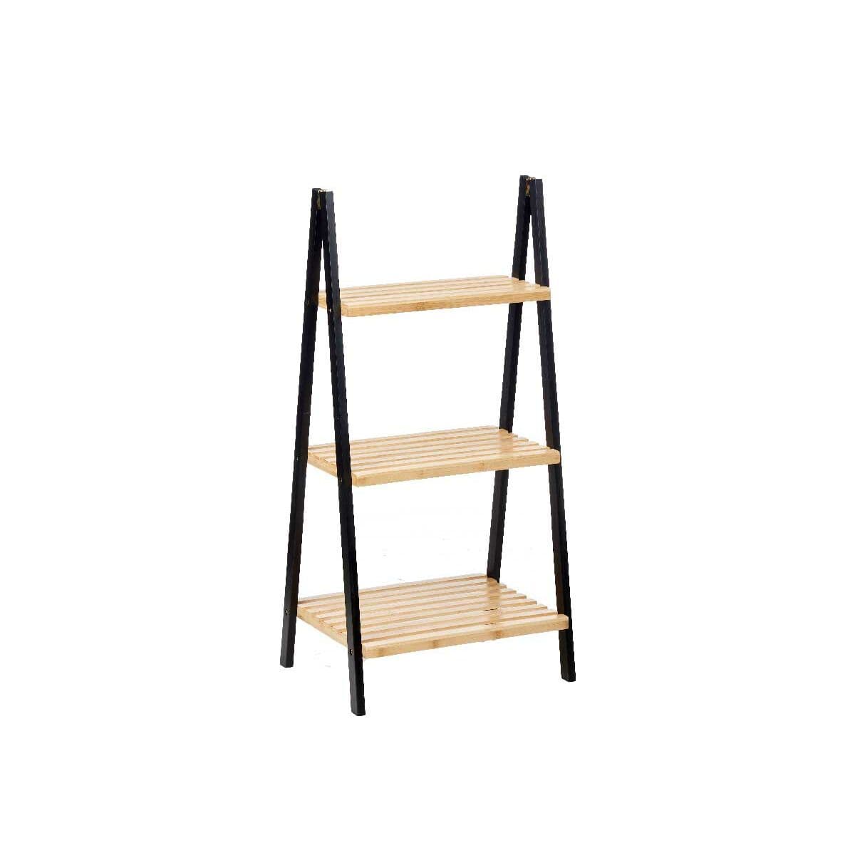 Estantería de Baño Berilo Negro Natural 40,3 x 81,5 x 30 cm