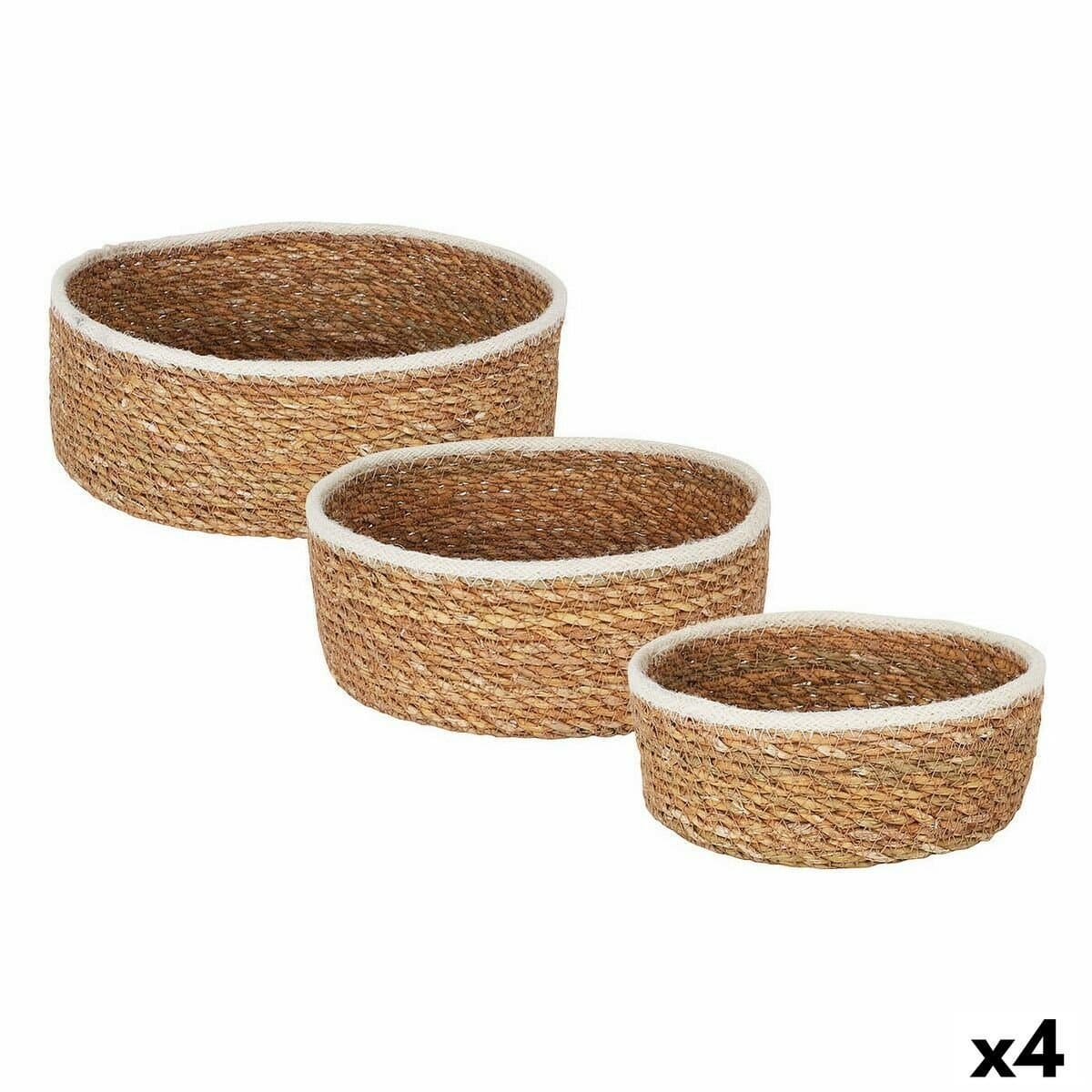Juego de Cestas Privilege Mimbre 17 cm 3 Piezas
