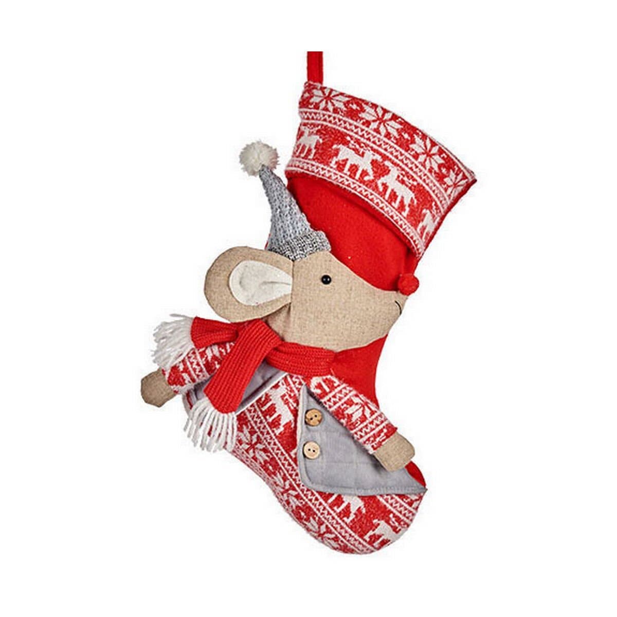 Calcetín de Navidad Krist+ Poliéster Ratón