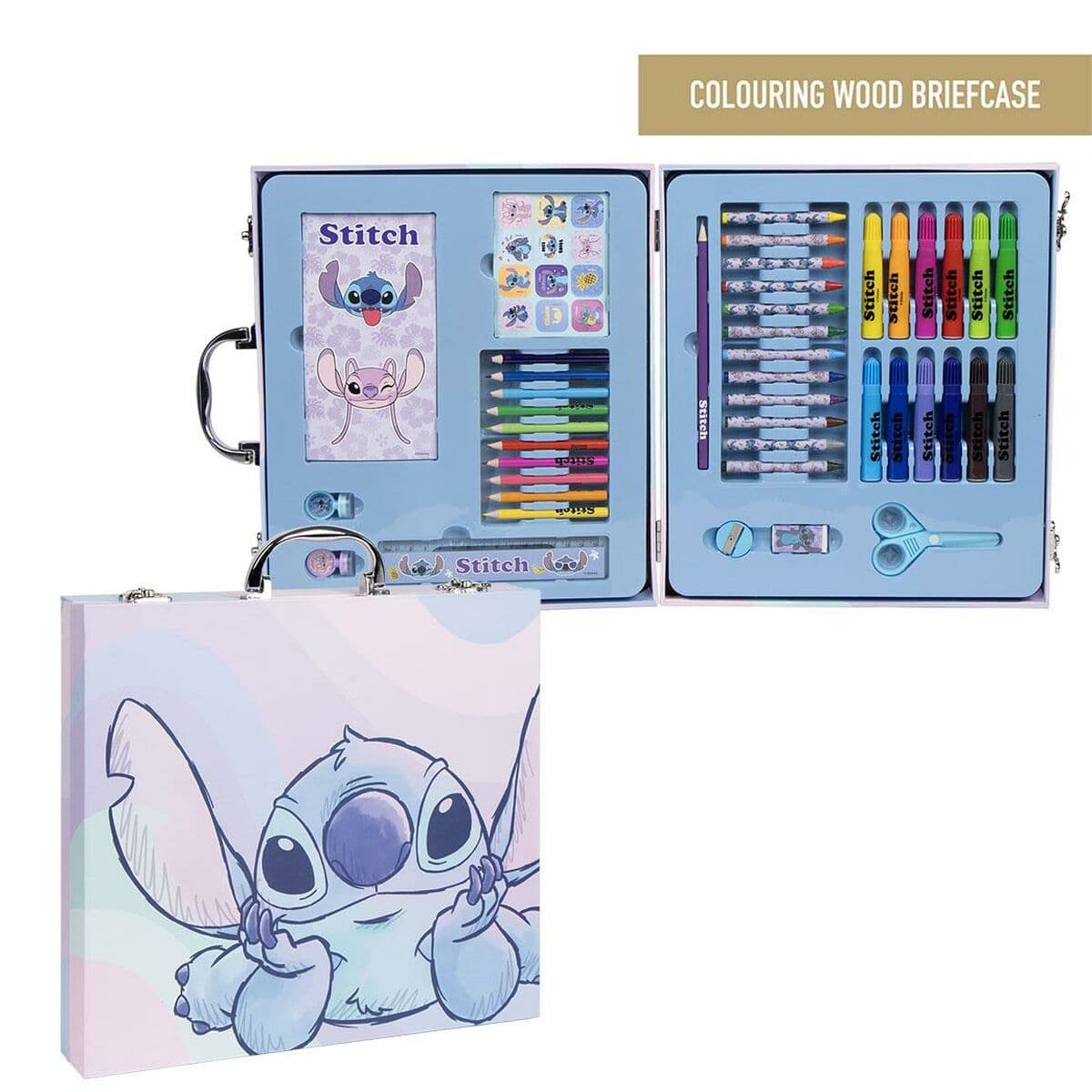 Set de Papelería Stitch Azul
