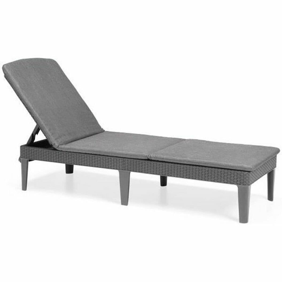 Tumbona Allibert by KETER Jaipur Gris Gris oscuro 187 x 58 x 29 cm