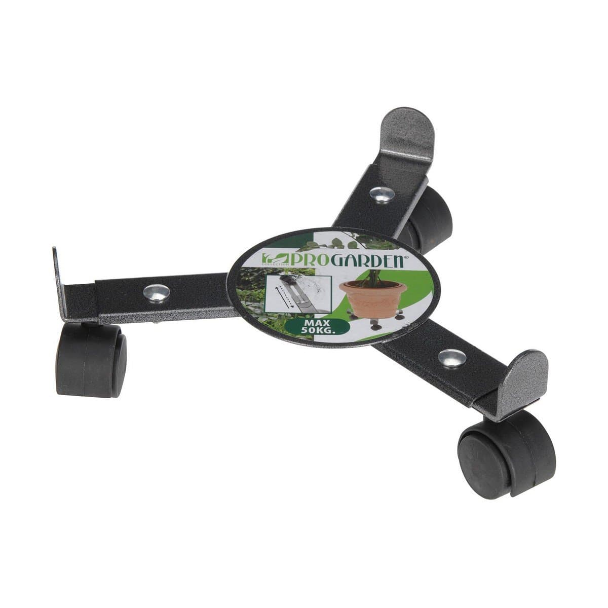 Soporte con Ruedas para Macetas Ajustable Gris Metal (30 cm)