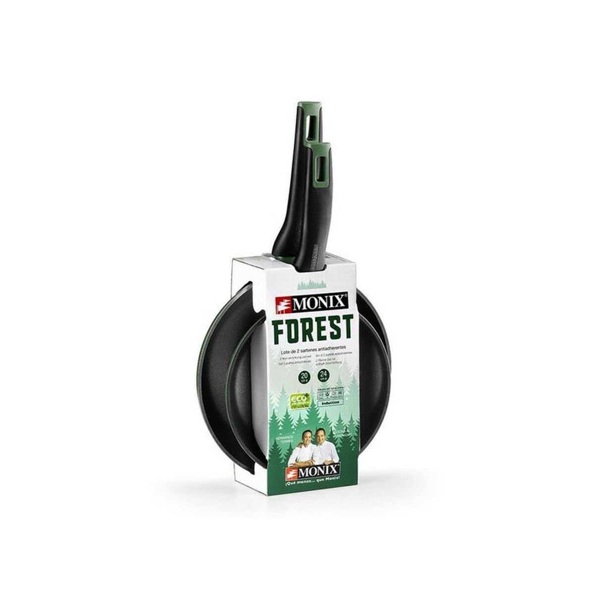 Juego de Sartenes Monix FOREST M501235 Negro Aluminio