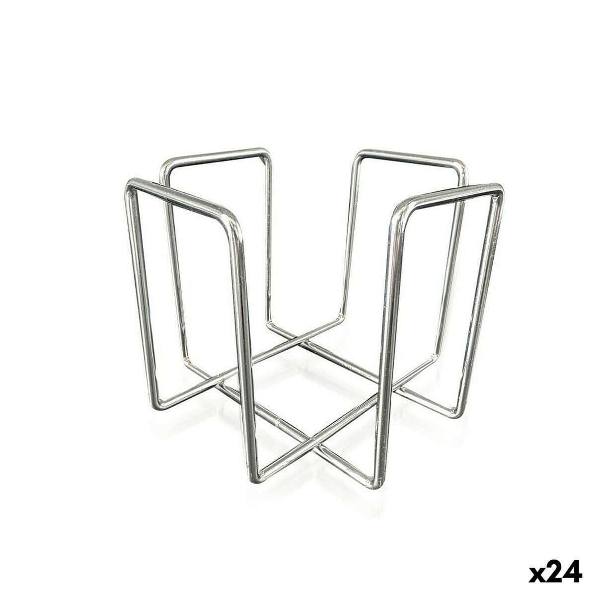 Servilletero Quttin 11,8 x 11,8 x 9,5 cm (24 Unidades) Cromado