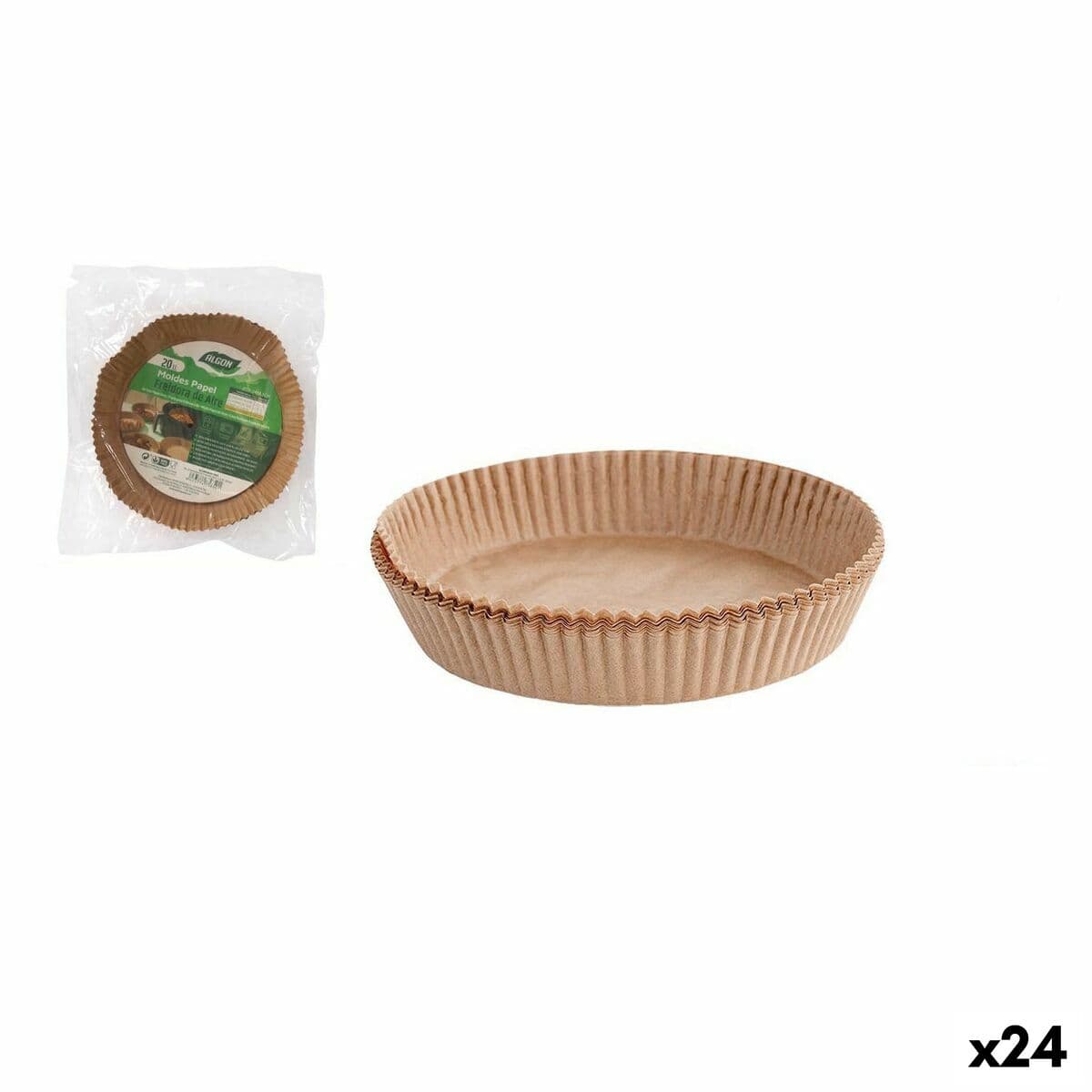 Papel para freidora de aire Algon 24 cm Freidora sin Aceite (24 Unidades)