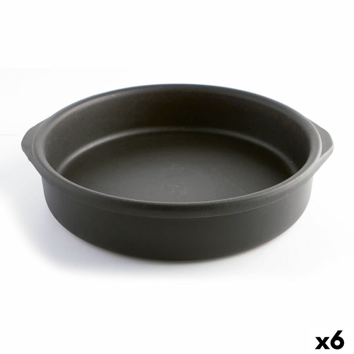 Cazuela Quid Barro Lux Negro Cerámica Ø 26 cm (6 Unidades)