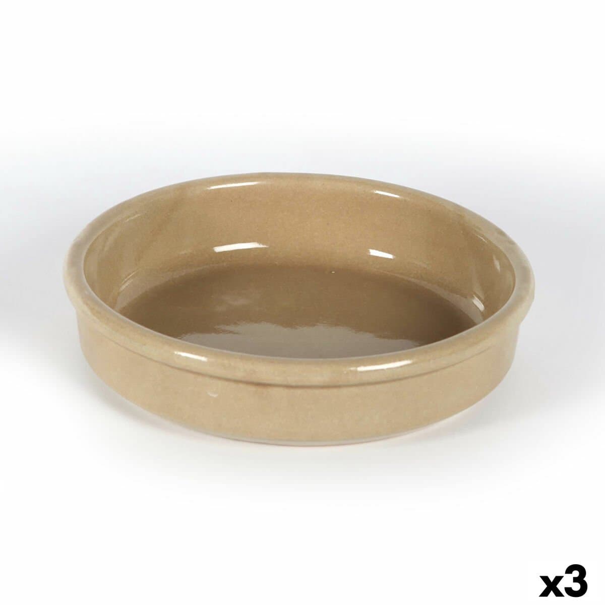 Cazuela Anaflor Barro Anaflor Marrón Cerámica Ø 21 cm (3 Unidades)