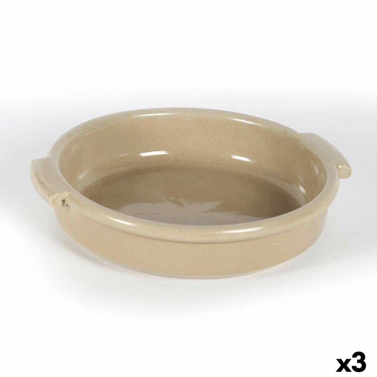 Cazuela Anaflor Barro Anaflor Marrón Cerámica Ø 21 cm (3 Unidades)