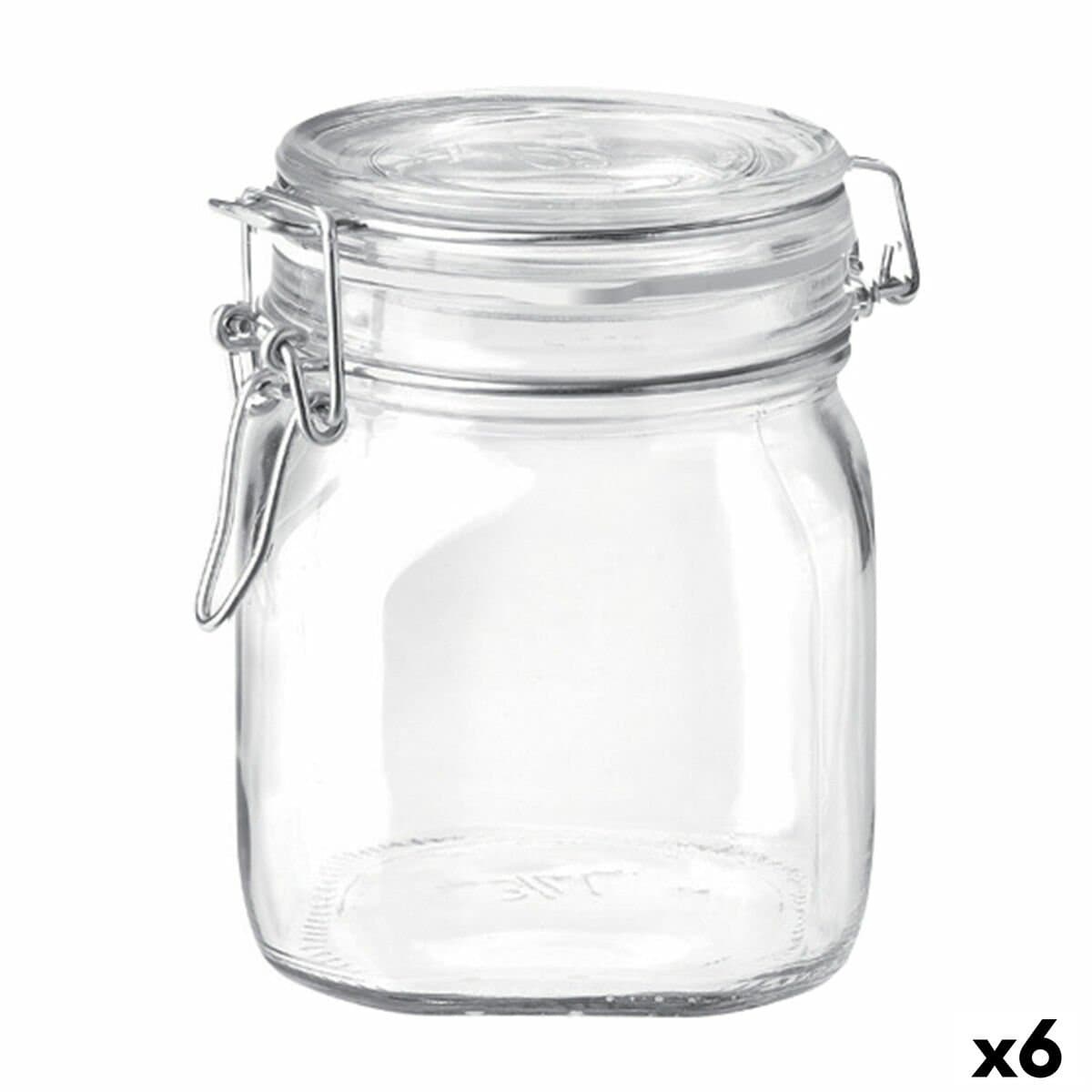 Tarro de Cristal Bormioli Rocco Fido Transparente (6 Unidades)